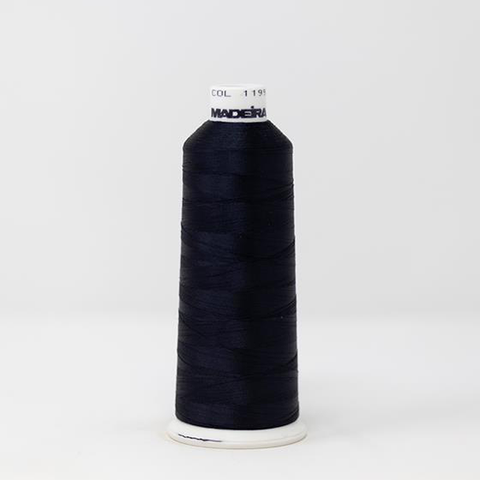 Madeira Rayon 1199 Onyx Black Embroidery Thread 5500 Yards