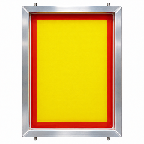 GSF 23" x 31" 110/64 Thin Thread Yellow Mesh Alum Frame W/ MHM Pins