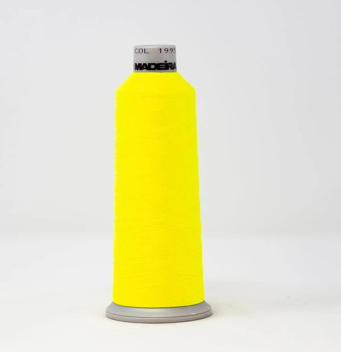 Madeira Polyneon 1995 Fluorescent Yellow Embroidery Thread 5500 Yards