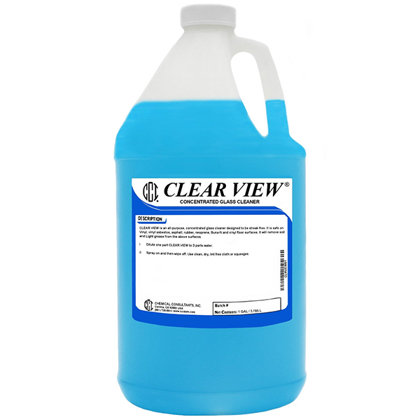 CCI Clear View Concentrated Glass Cleaner-1 Gallon